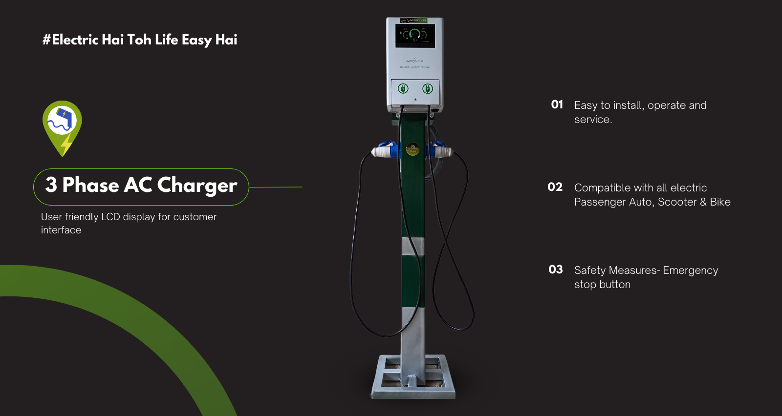 Aponyx Electric Vehicle Fast charging Station Manufacturer & dealership